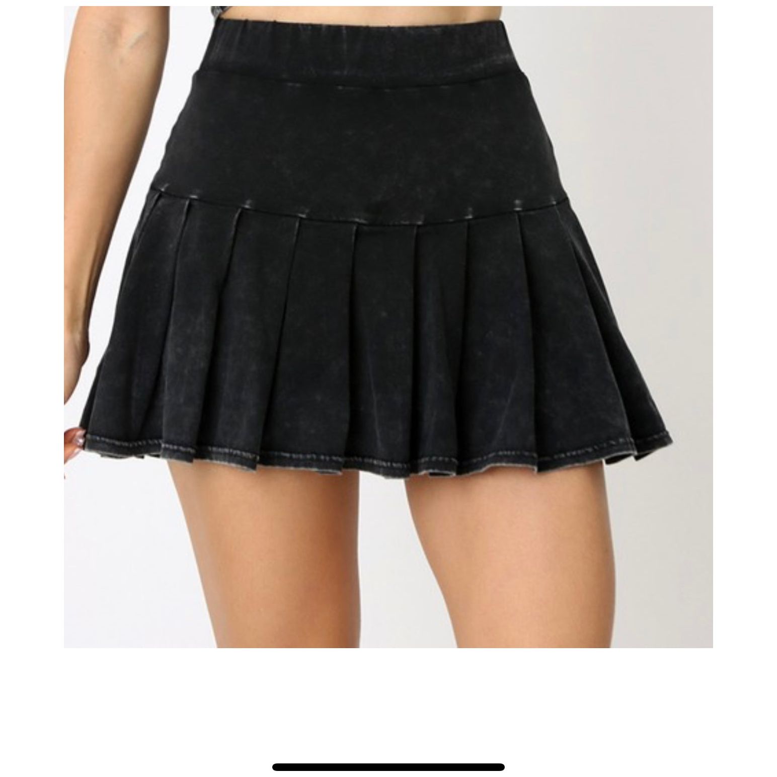 Black Acid Wash Skirt - Calenthia's Boutique