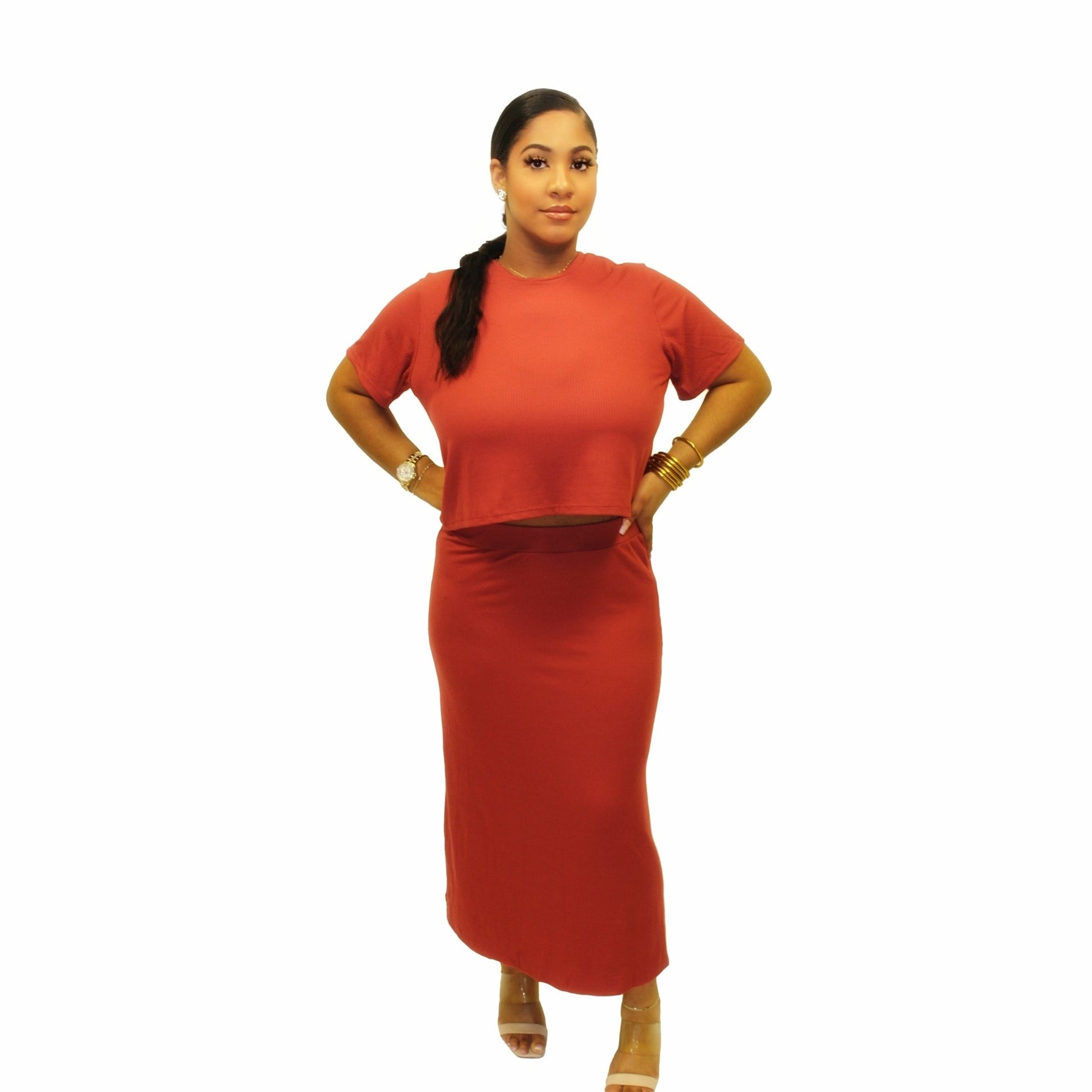 Brick Skirt Set - Calenthia's Boutique