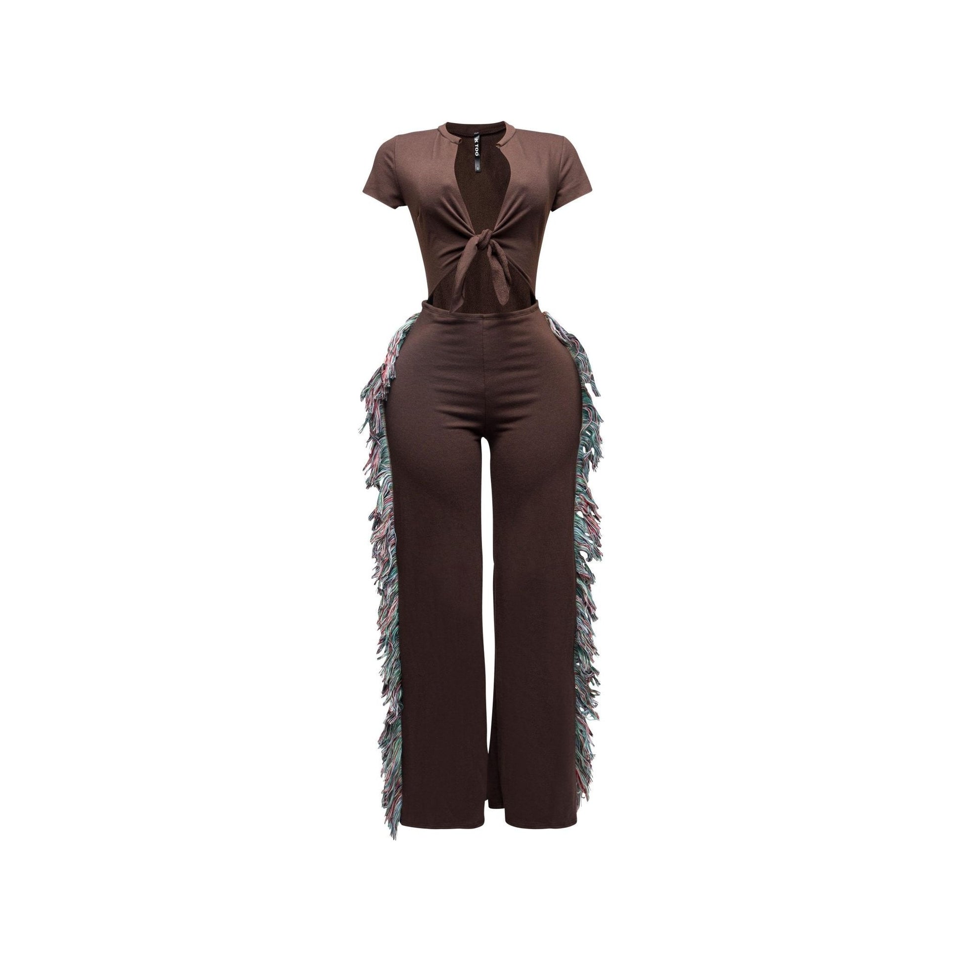 Fringe Jumpsuit - Calenthia's Boutique