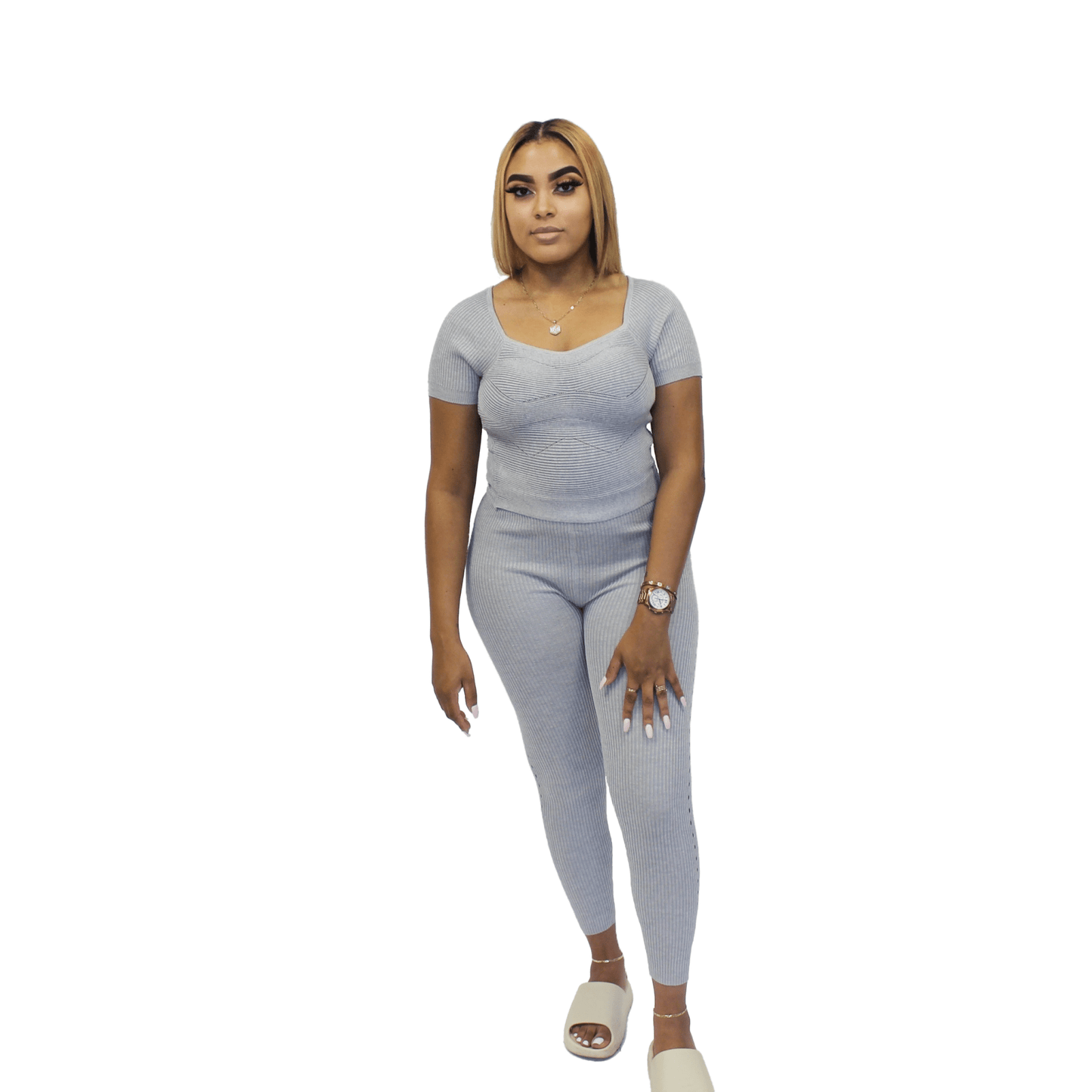 Gray Peek - A - Boo Set - Calenthia's Boutique