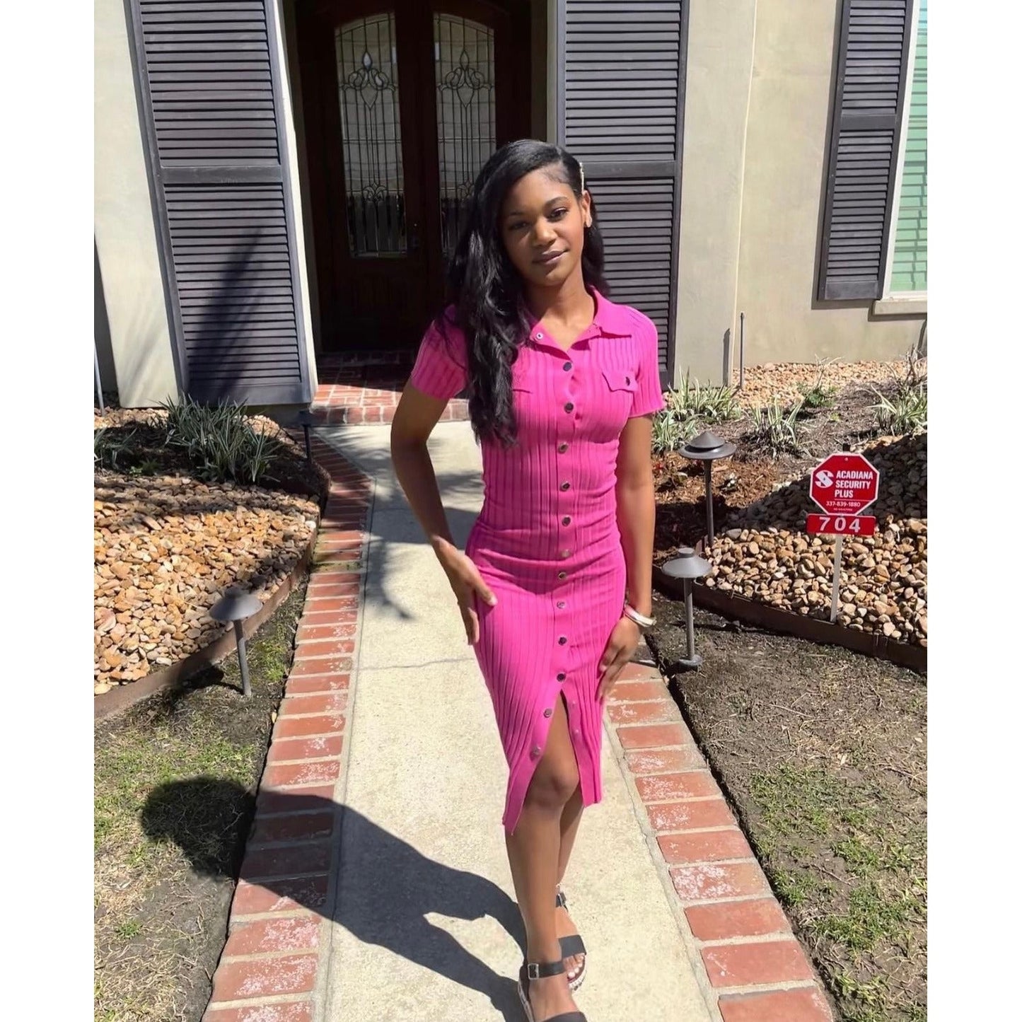 Hot Pink Dress - Calenthia's Boutique