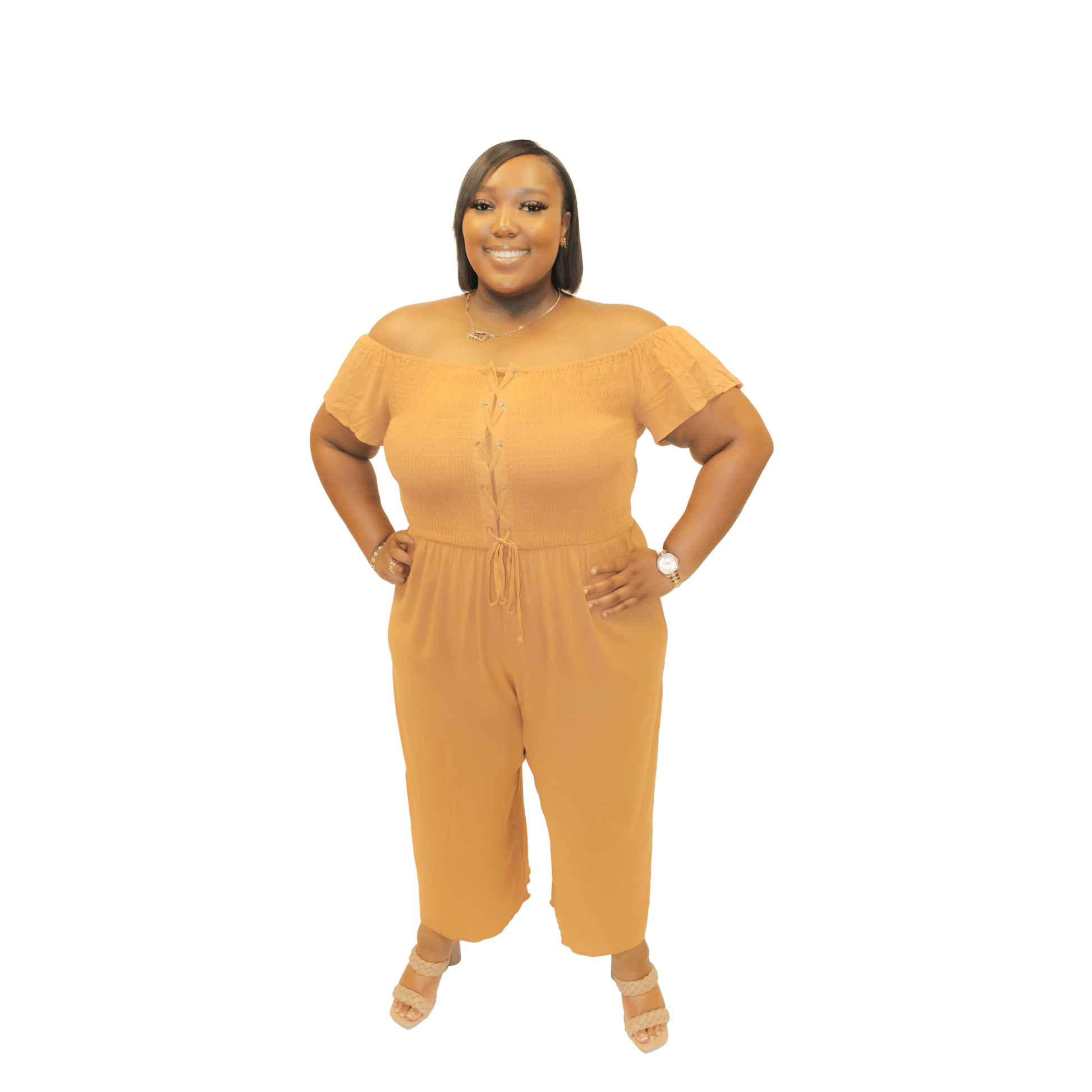 Mustard Jumpsuit - Calenthia's Boutique