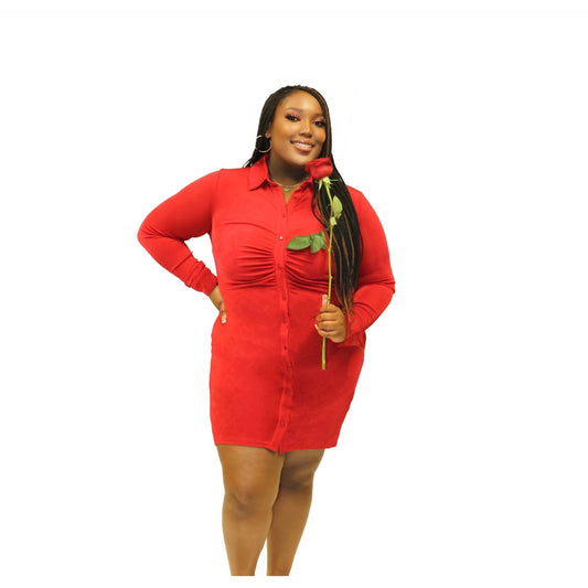 Red Jewel Dress - Calenthia's Boutique