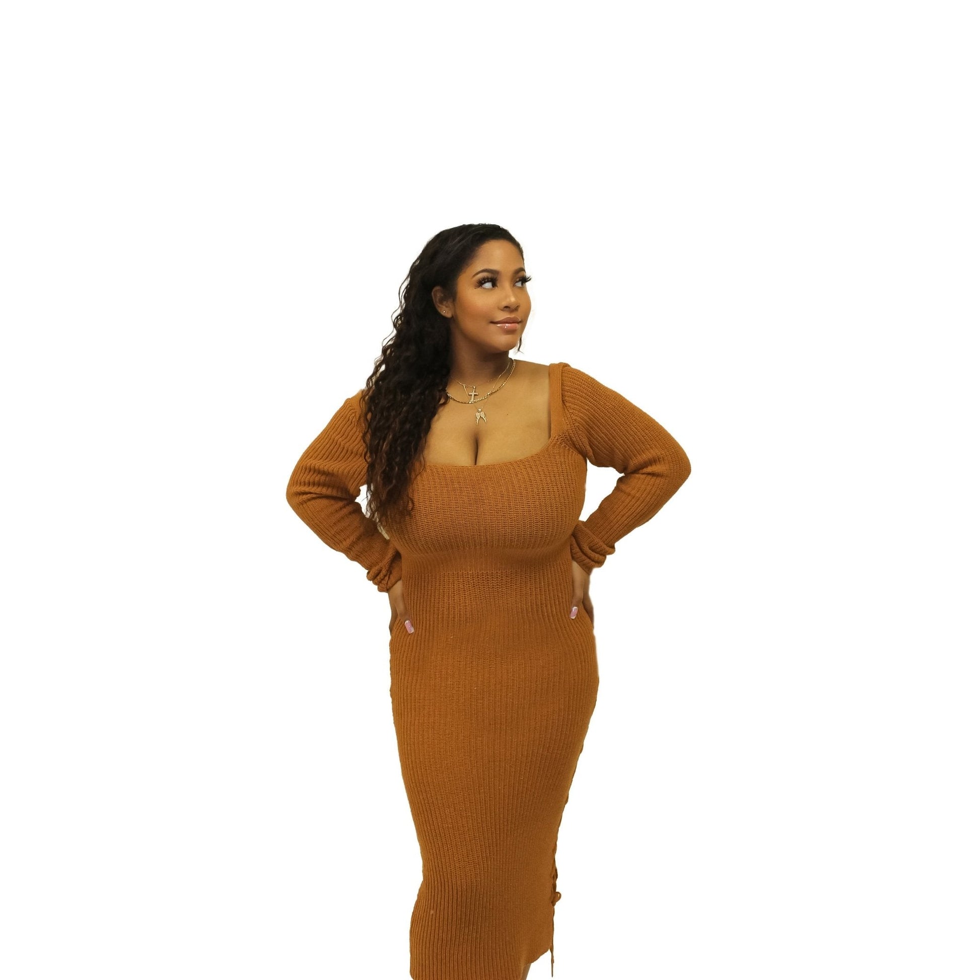 Rust Orange Dress - Calenthia's Boutique