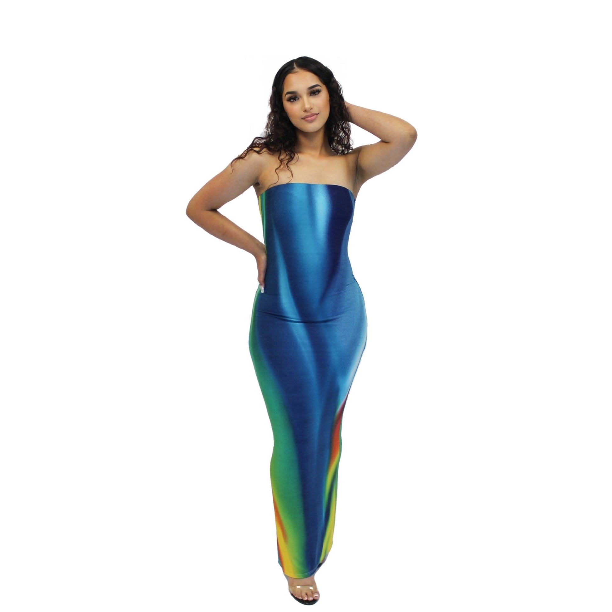 Sleeveless Gradient Dress - Calenthia's Boutique