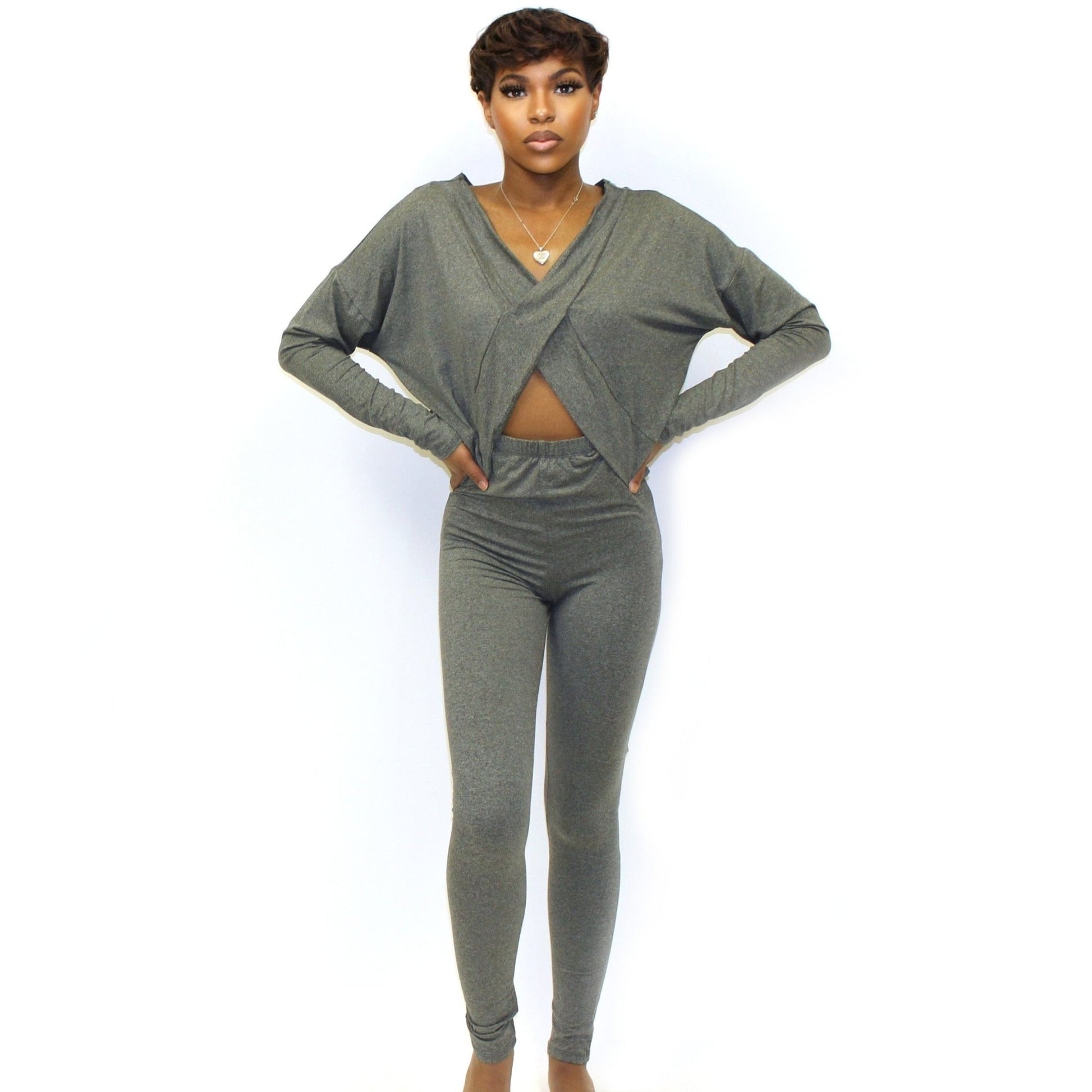 Solid Grey set - Calenthia's Boutique